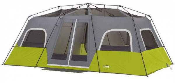 Here is the tent without the fly, so you can see its pole structure and the mesh ceiling. You can set it on any terrain, it is fully freestanding.