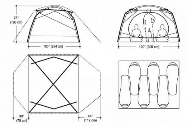 The limestone 6 - the dimensions and the floor plan.