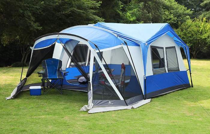 ALPHA CAMP 10-12 Person Tent with Screen Room.