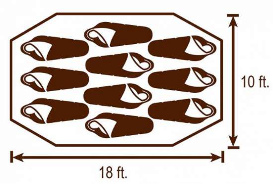 The floor plan and dimensions.