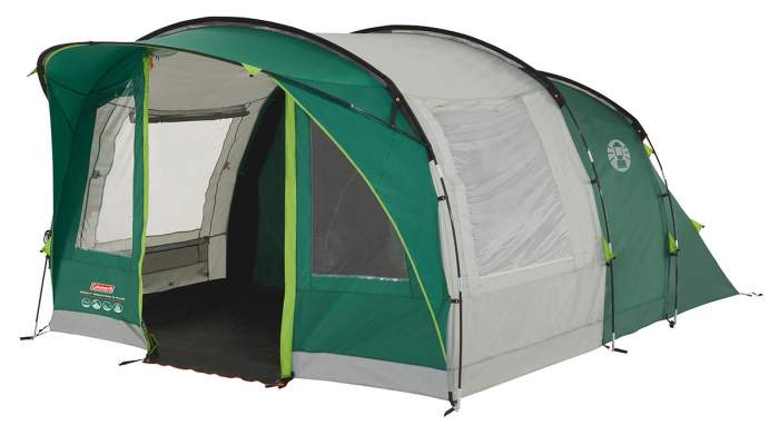 Coleman Rocky Mountain 5 Plus tent with solid windows.