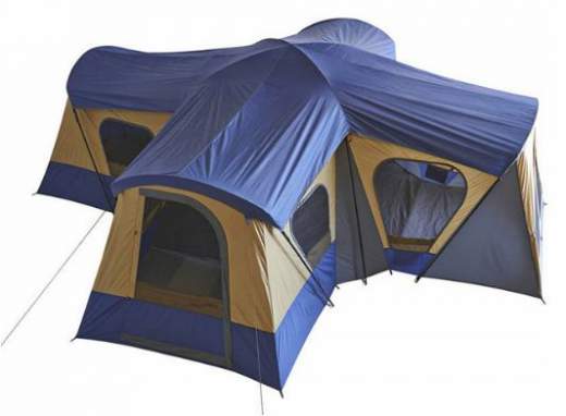 Ozark Trail 14-Person 4-Room Base Camp Cabin Tent W/ 4 Entrances Quick Set Up 