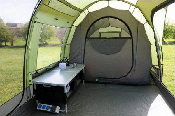 One of the sleeping rooms - the tent within the tent.