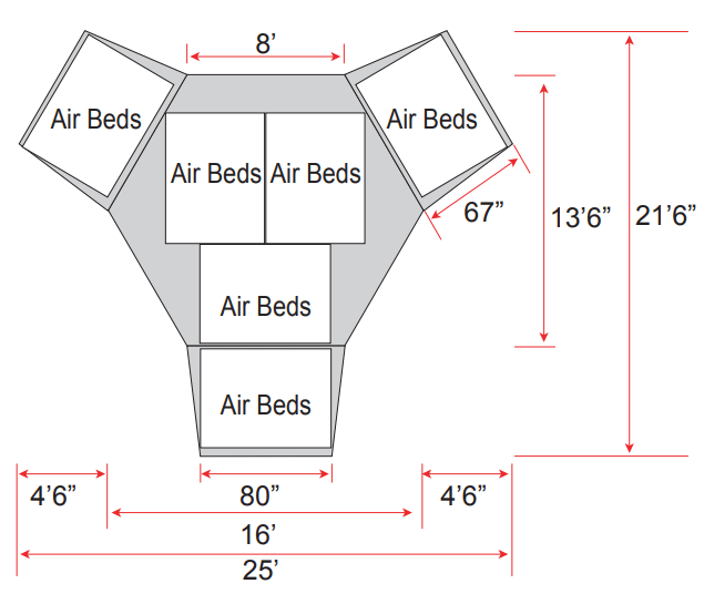 The dimensions and the floor plan.