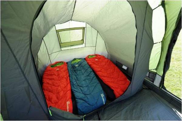 View into one of the two sleeping rooms.