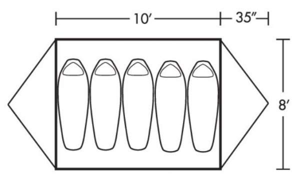 The floor plan and the dimensions.