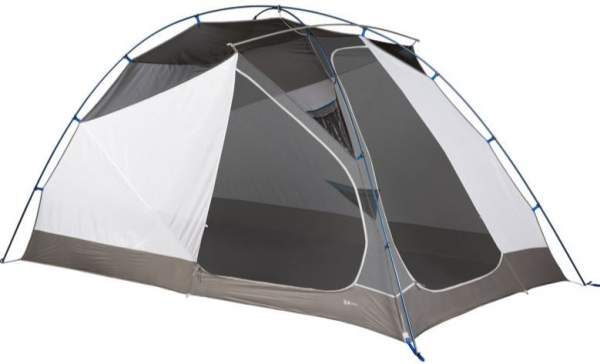 The Optic 6 tent shown without the fly. The two doors are next to each other.