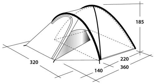 Outwell Cloud 5 Encounter Tent 3000 mm Rating Family Camp Tents