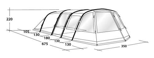 Outwell Edmonds 5A Tent 4 Rooms Air Beams Family Camp Tents