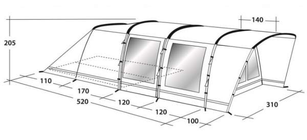 Some more dimensions to understand the comfort which this tent offers.