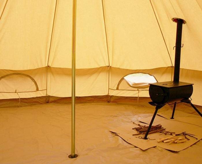 DANCHEL Cotton Bell Tent with Two Stove Jacket For All Seasons