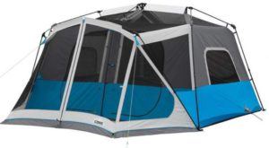 CORE Lighted 10 Person Instant Cabin Tent with Screen Room | Family ...