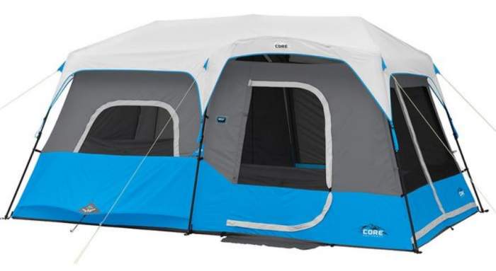 CORE Lighted 9 Person Instant Cabin Tent.