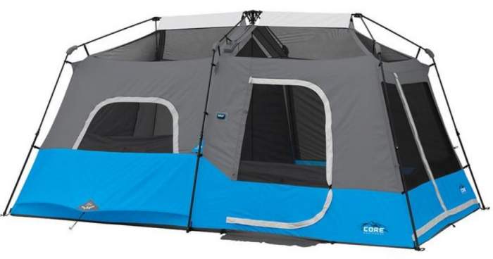 New Core Lighted 9 Person Instant Cabin Tent 14 X 9 Ft Family