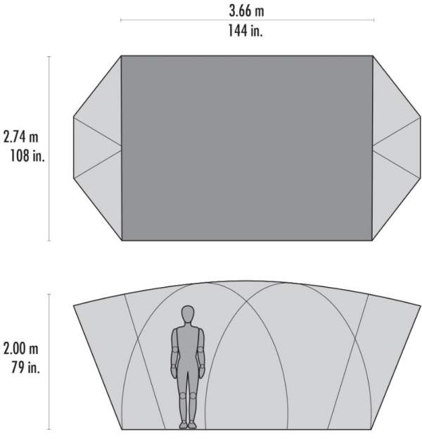 MSR H.U.B. 8 tent dimensions.