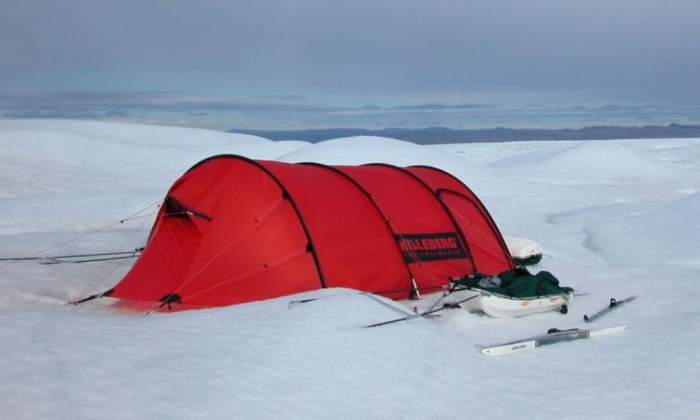 3 season shop tent in winter