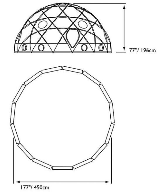 Mountain Hardwear Stronghold 10 Person Tent dimensions.