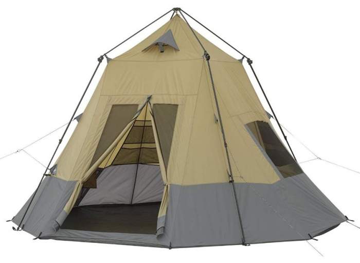 OZARK Trail 12′ x 12′ Instant Teepee Tent.