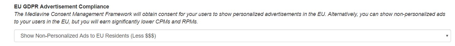 Disabled personalized ads for EU visitors.