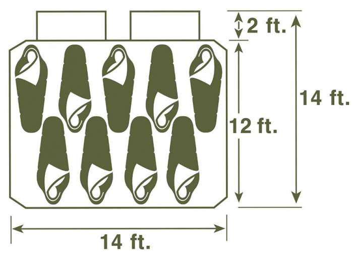 The floor plan and dimensions.