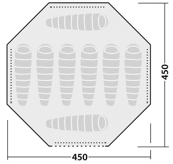 The floor plan and the man dimensions.