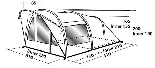 Easy camp hurricane shop 500 inflatable tunnel tent