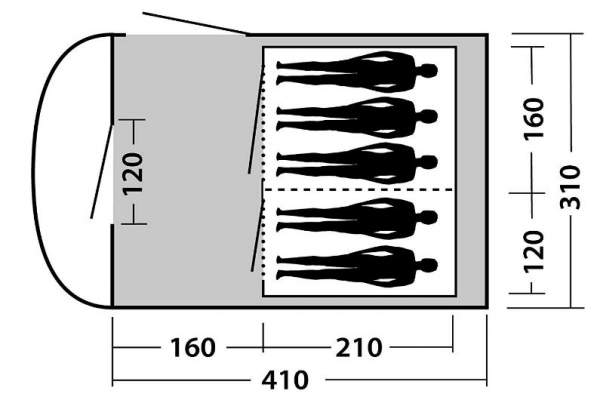 The floor plan and its dimensions.