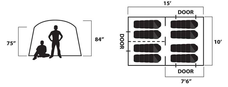 The most important dimensions and the floor plan.