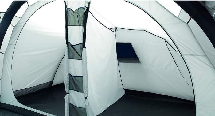 View into the inner tent with its two sleeping units.