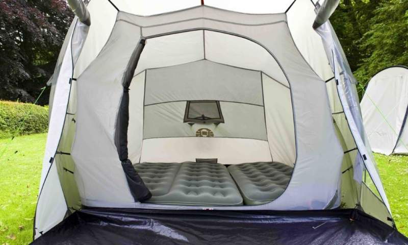 View inside in one of the two inner tents.