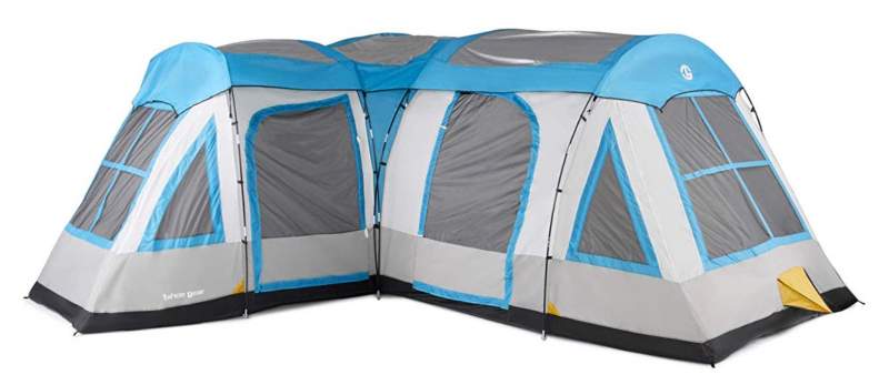 Tahoe gear padrio 13 x 9 foot 8 shop person quick set tent with 2 room configuration