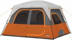 CORE 6 Person Straight Wall Cabin Tent 10\' x 9\' (Great Ventilation ...