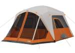 Core 6 Person Straight Wall Cabin Tent with a Screen Room