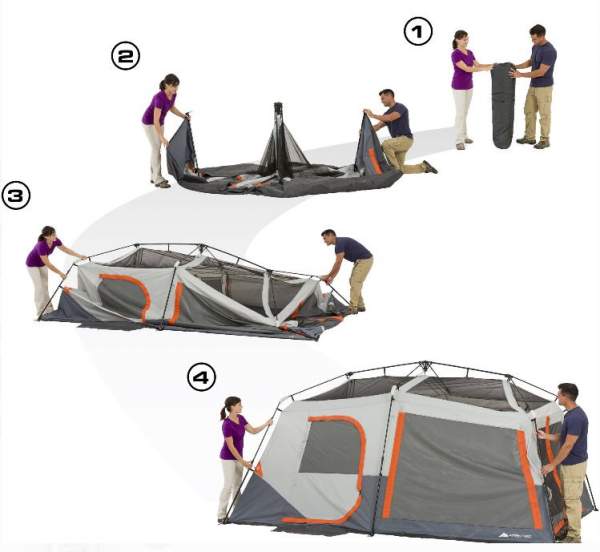 Ozark Trail 14' x 10' 10-Person Instant Cabin Tent, 31.86 lbs