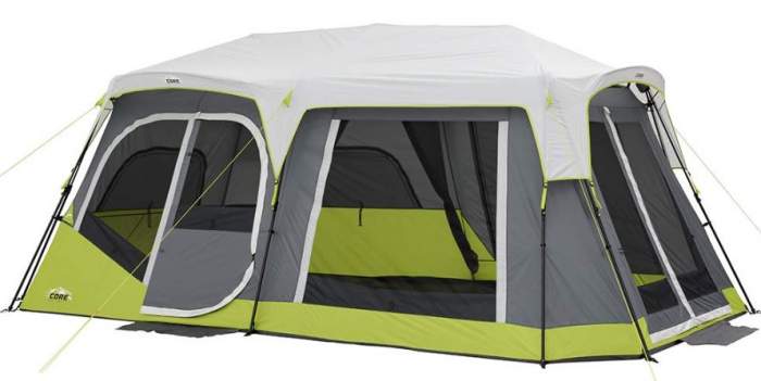 Core Two Room 12 Person Instant Cabin Tent With Side Entrance