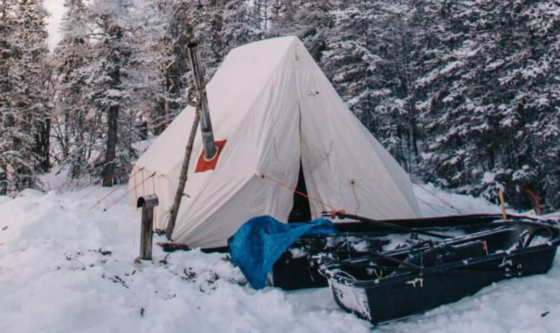 winter camping tent heater