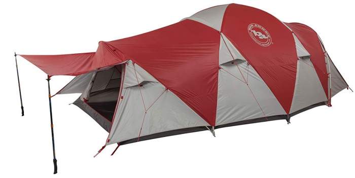 Big Agnes Mad House Mountaineering Tent 8 Person - awning configuration.