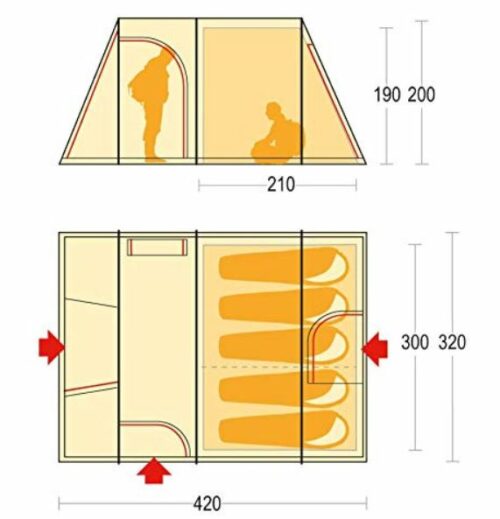 The most important dimensions and the floor plan.