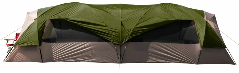 Ozark Trail Hazel Creek 20-Person Tunnel Tent side view.