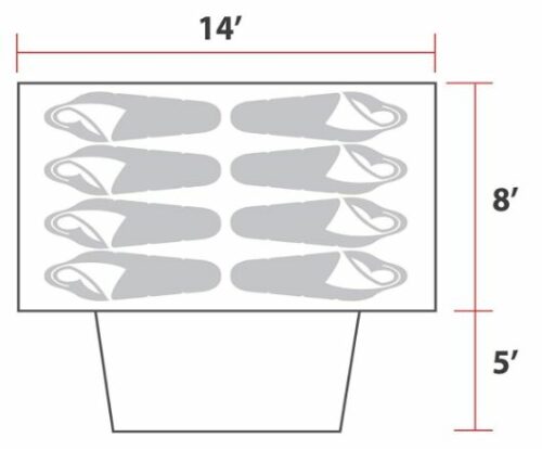 The floor plan and the dimensions.