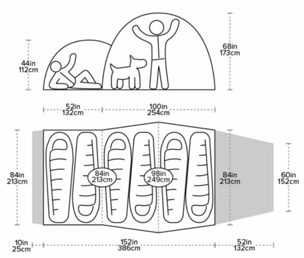 The floor plan and the dimensions.