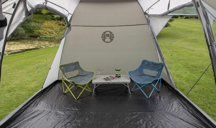 The living room as seen from the inner tent.