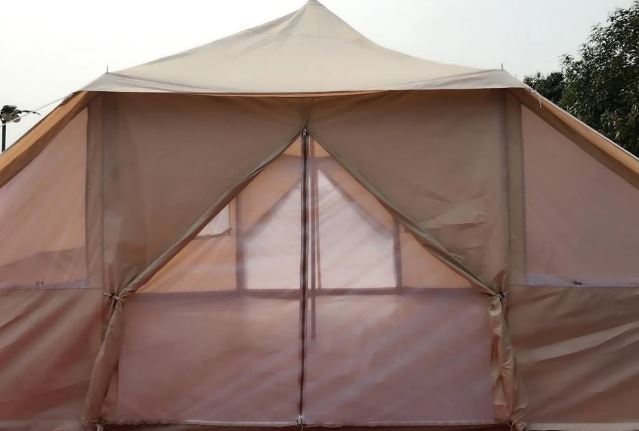 View through the tent.