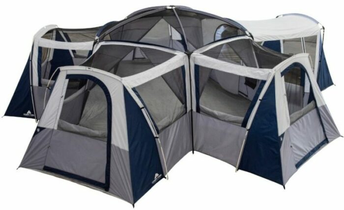 Ozark Trail Hazel Creek 20 Person Star Tent With Screen Room 6 Rooms Family Camp Tents