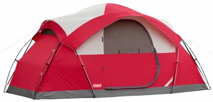 Coleman Cimmaron 8-Person Modified Dome Tent front view.