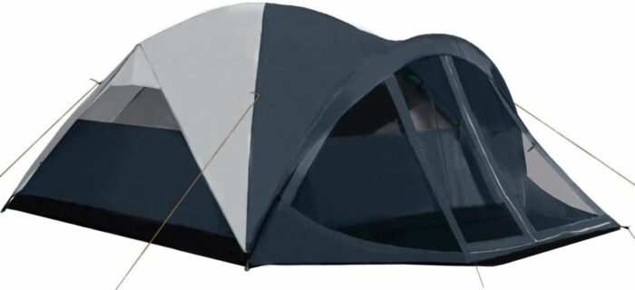 Pacific Pass 6 Person Family Dome Tent with Screen Room.