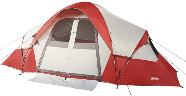 Wenzel Bristlecone 8 Person Modified Dome Tent front view.