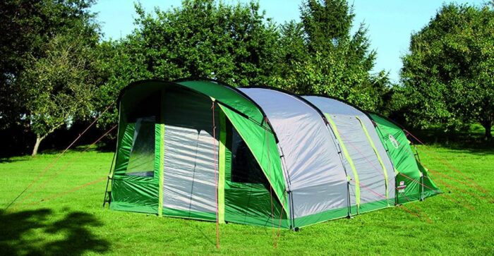 This is a tall and pleasant family camping tent.