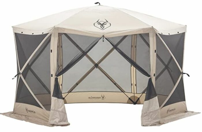 Gazelle Tents 21500 G6 Pop-Up Portable 6-Sided Hub Gazebo/Screen Tent 8 Person.