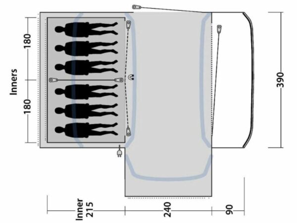 The floor plan and the rooms.